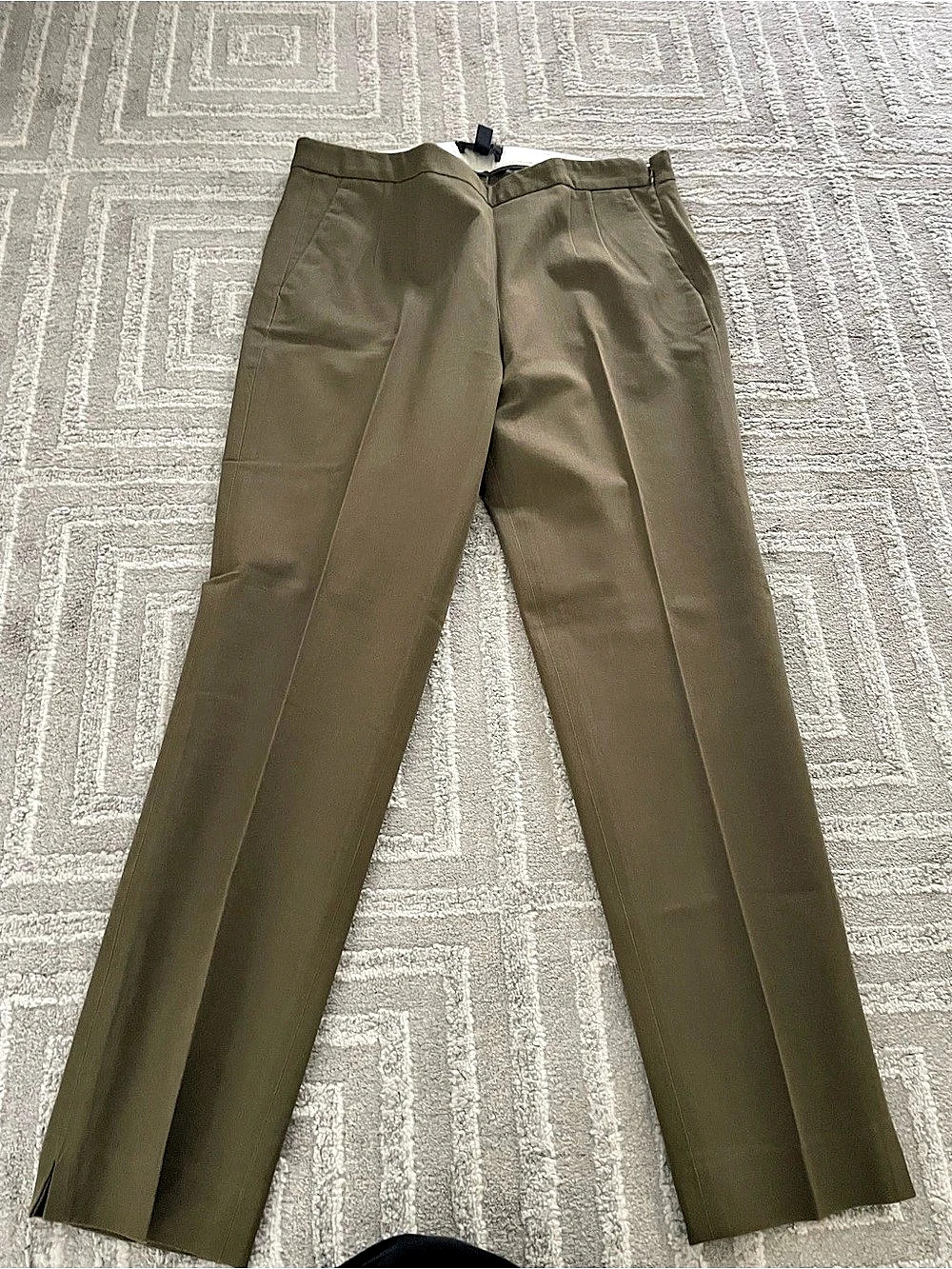 J.Crew Martie Pant in Bi-Stretch Cotton Olive Trousers Size 6